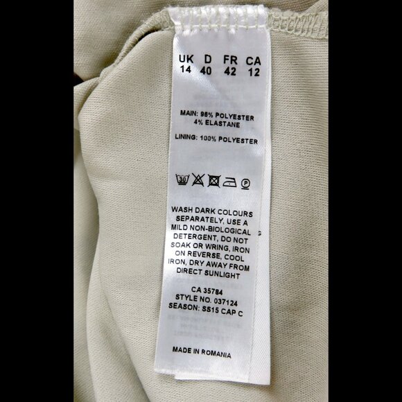 Precis Petite Black Pullover Shift Size UK 14 US 10 Lining Off White Floral - Picture 5 of 8